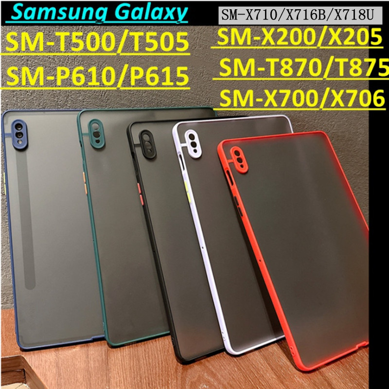 For Samsung Galaxy Tab S6 Lite 10.4" S7 11" S8 11" S9 11" S9+ 12.4" A8 10.5" A7 10.4" Shockproof Protective Clear Tablet Cover TPU Matte Case