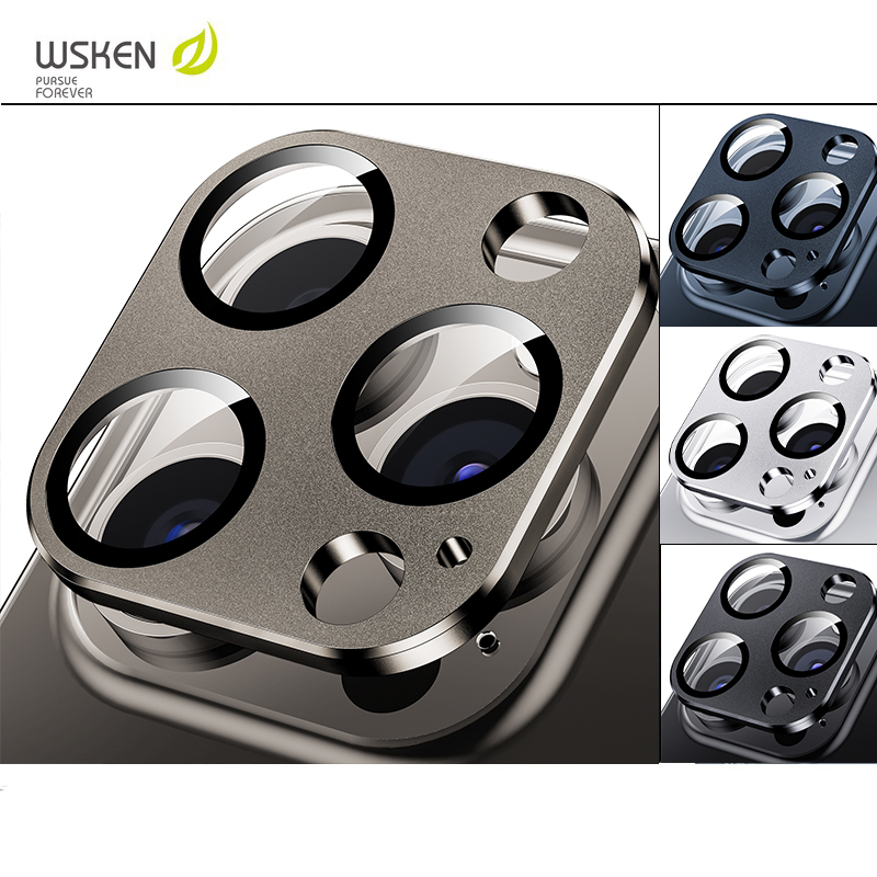[local] Wsken ใหม่ ฟิล์มกระจกนิรภัยกันรอยหน้าจอกล้อง 9H ไทเทเนียมธรรมชาติ ผิวด้าน สําหรับ Iphone 15 Pro 15 Pro Max
