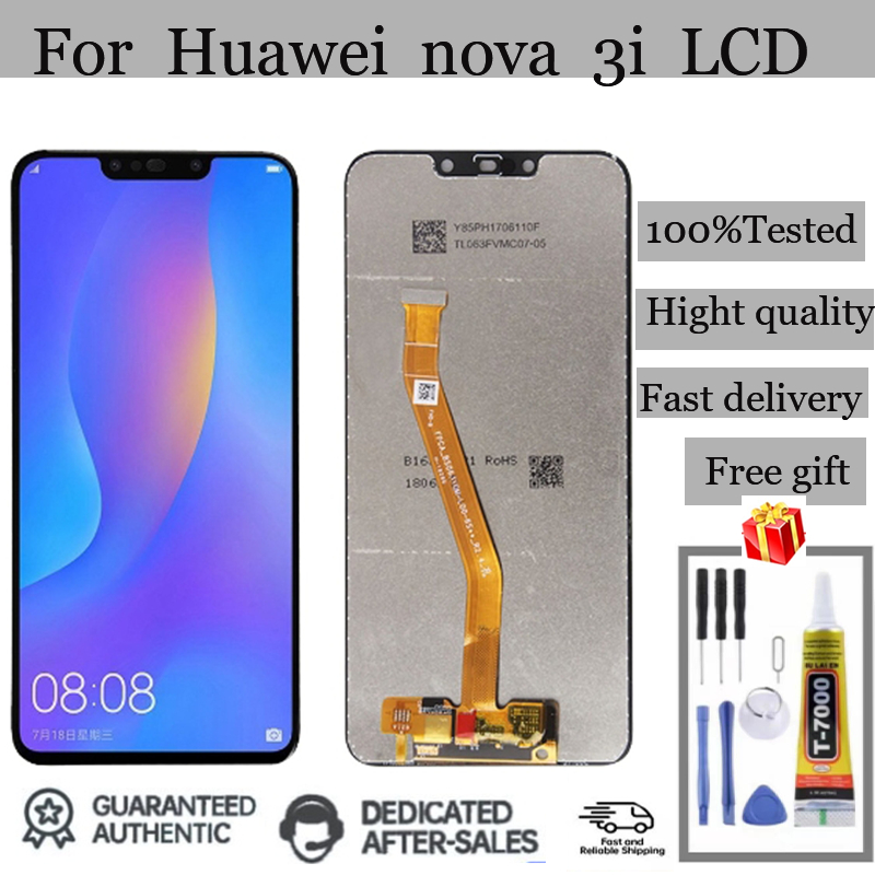 สําหรับ Huawei Nova 3i จอแสดงผล LCD พร้อมหน้าจอสัมผัส Digitizer Assem + พร้อมเครื่องมือฟรี INE-LX1 I