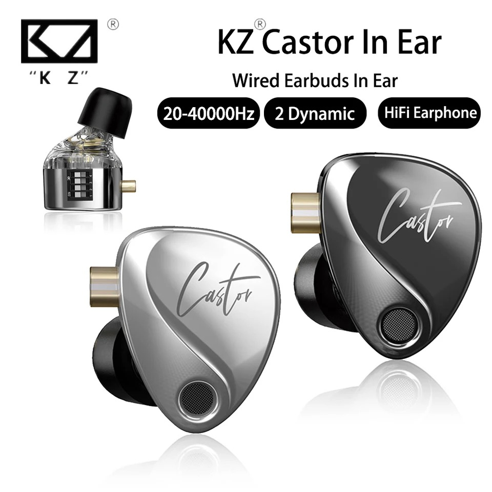 Kz Castor In Ear หูฟัง 2DD แบบไดนามิก High-end Tunable Balanced Armature หูฟัง Monitor หูฟัง