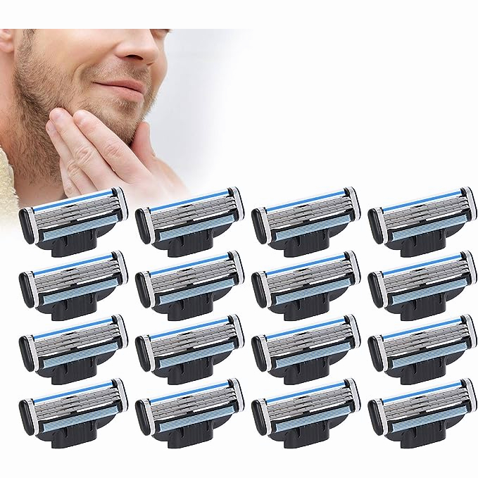 อะไหล่ใบมีดโกนหนวด แบบเปลี่ยน สําหรับผู้ชาย 16 ชิ้น 12 ชิ้น