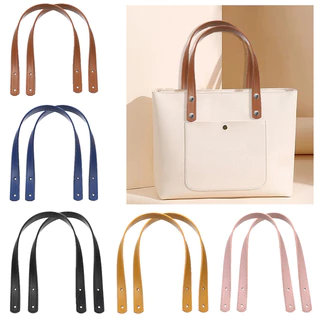 Bibitop อุปกรณ์เสริมสายคล้องกระเป๋า หนัง PU สีพื้น DIY 1 คู่
