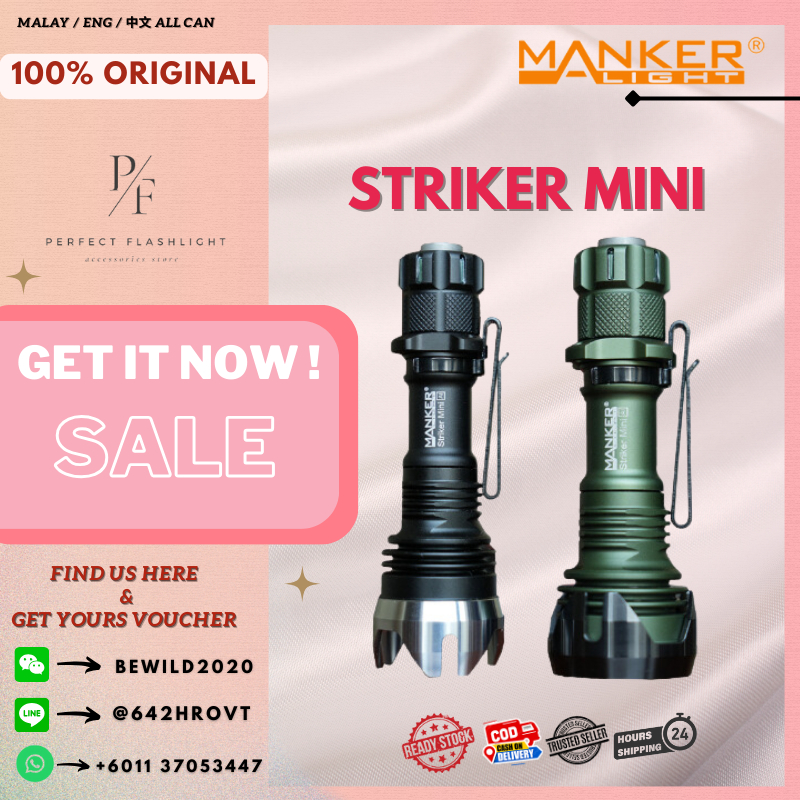 ไฟฉายที่สมบูรณ์แบบ Striker Mini Pocket EDC ไฟฉายและไฟฉายยุทธวิธี