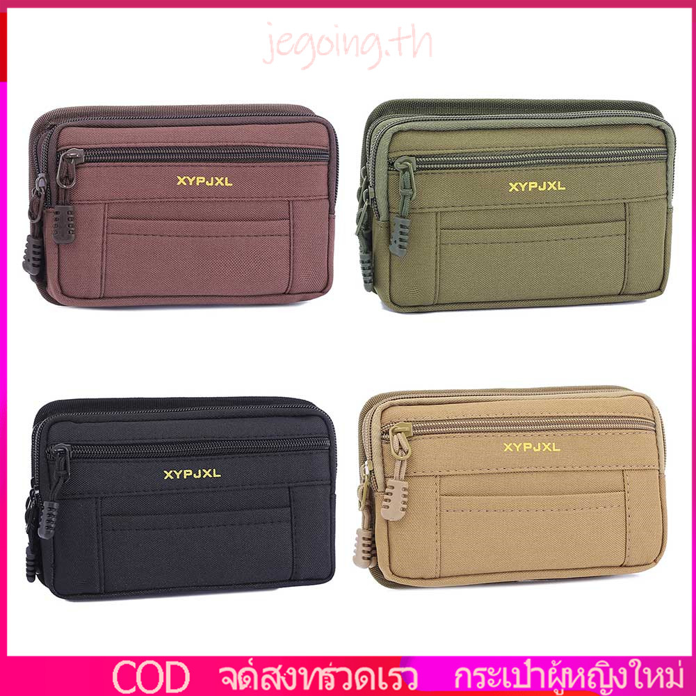 {ขายดี 99} กระเป๋าใส่โทรศัพท์มือถือ ผ้าแคนวาส สําหรับผู้ชาย เดินป่า ขี่จักรยาน เดินทาง [Jegos.Th]