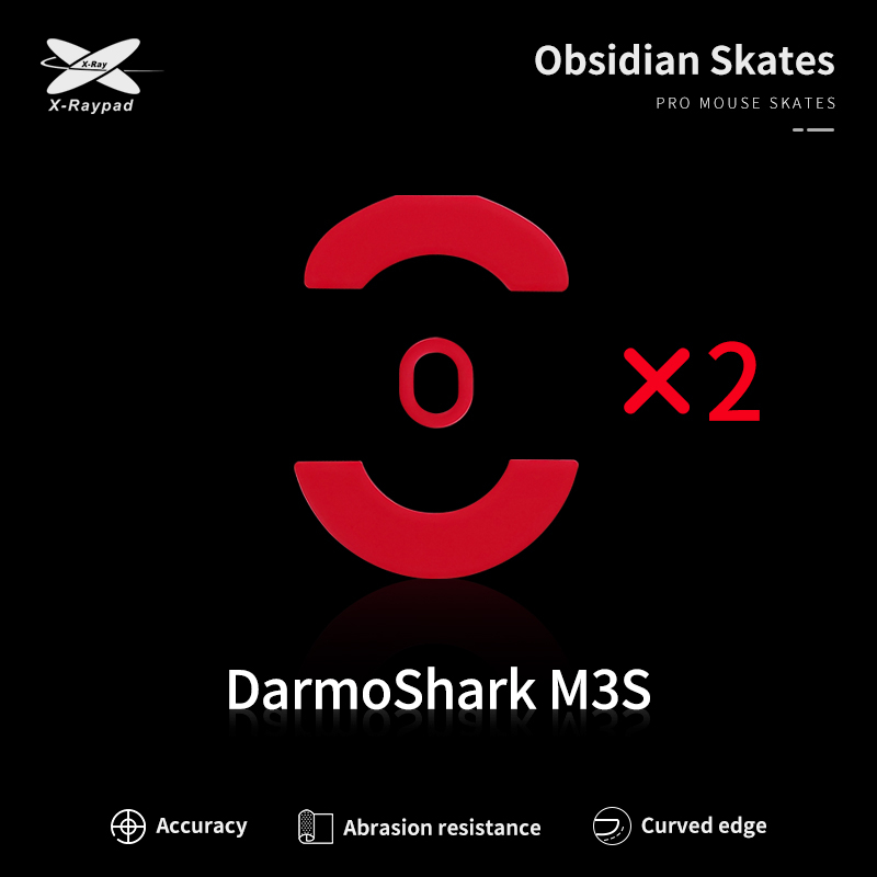 Xraypad Obsidian & Jade Control Mouse Skates สําหรับเมาส์สําหรับเล่นเกม DarmoShark M3S