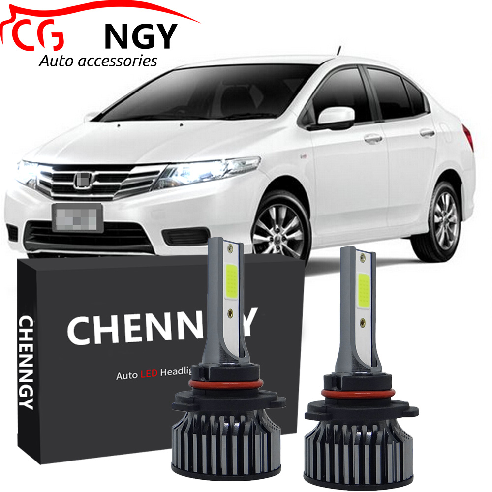 สําหรับ Honda City TMO 2008-2014 (โคมไฟหัวรถ) - (1 คู่) P1 LED ไฟหน้าหลอดไฟ 6000K 9-24V สีขาวชุดแปลง