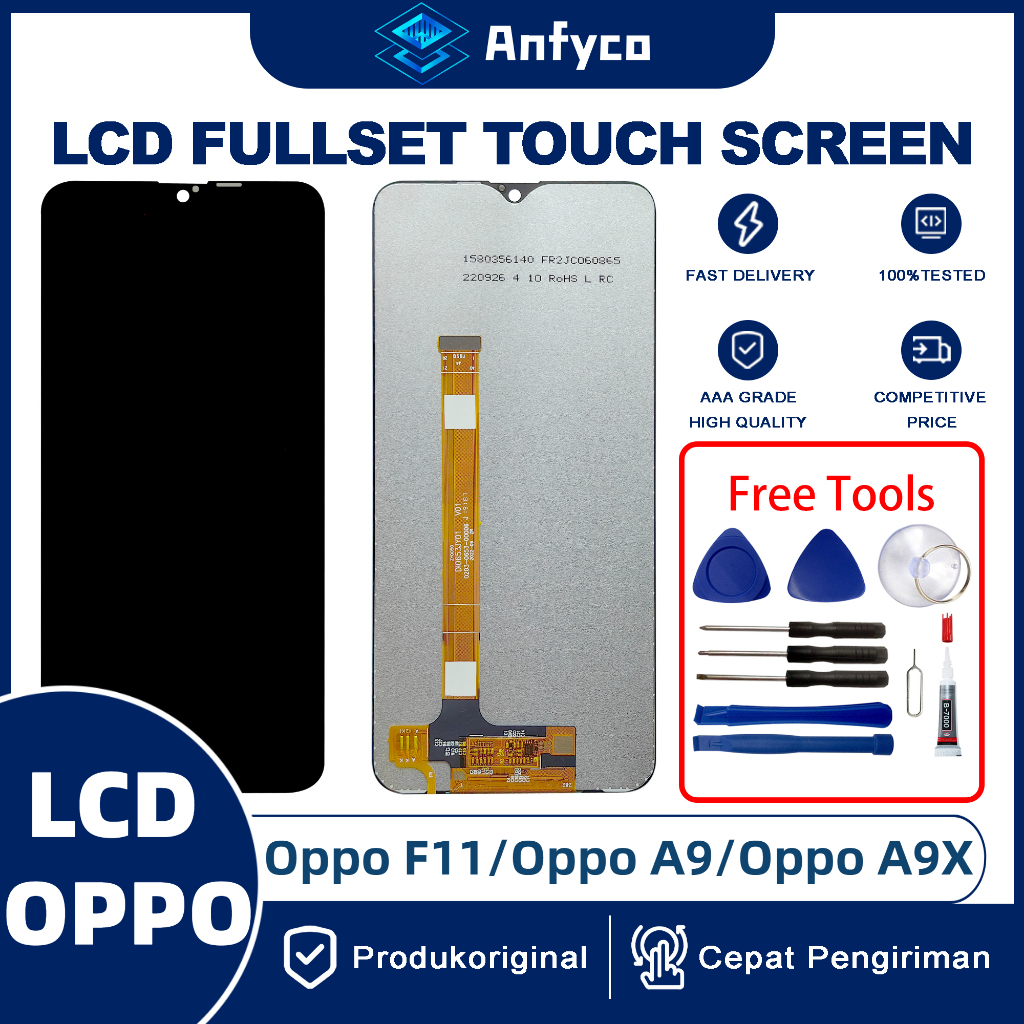 Oppo F11 / OPPO A9 / OPPO A9X / OPPO F11 Pro LCD หน้าจอสัมผัส ดิจิไทเซอร์ พร้อมเครื่องมือซ่อมแซม สําหรับฟรี