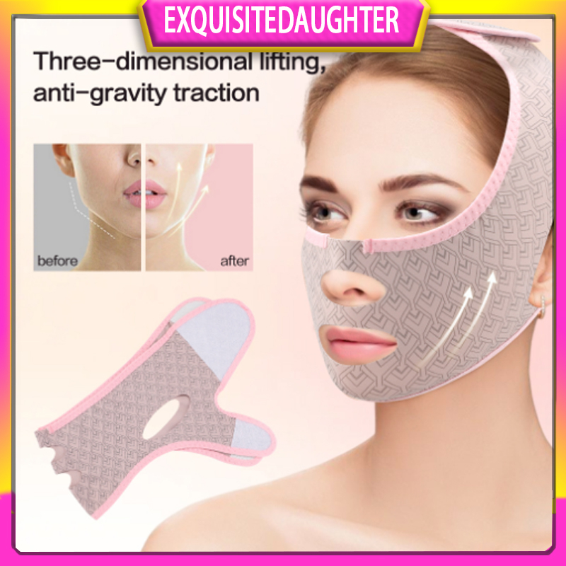หน้ากากยกกระชับใบหน้า ไร้รอยต่อ ระบายอากาศ สีเทา