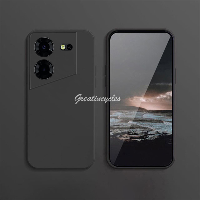 Soft Casing Tecno Pova 5 LH7n / Tecno Pova 5 Pro LH8n Case Solid Liquid Silicone Matting Phone Cover - รูปที่ 2