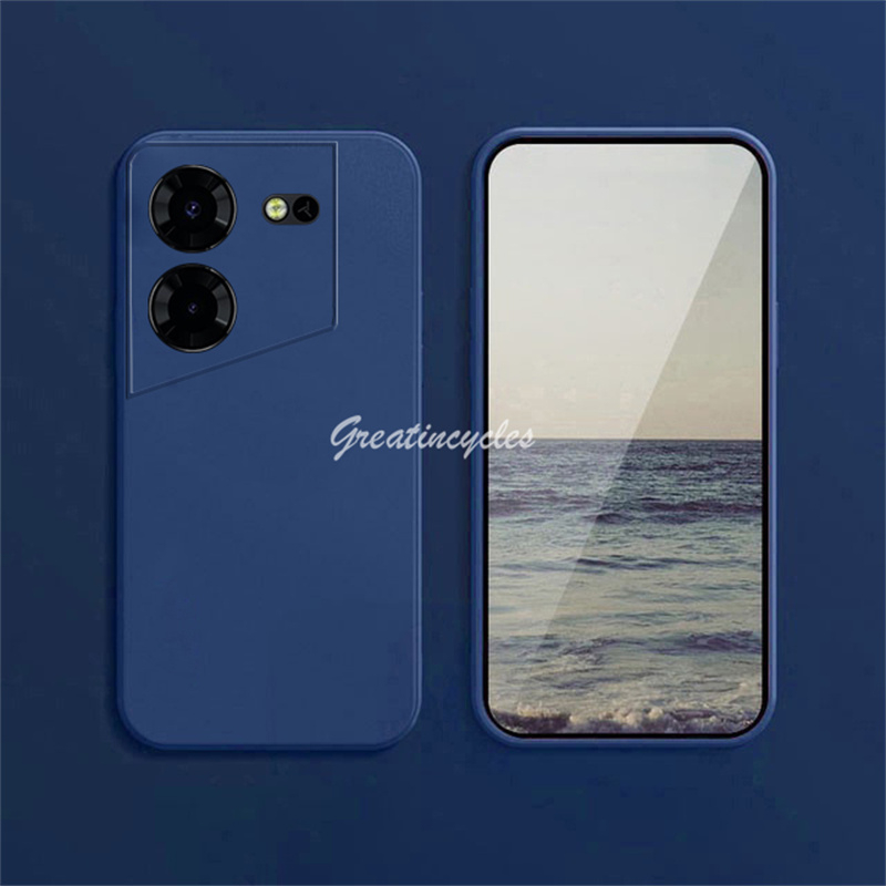 Soft Casing Tecno Pova 5 LH7n / Tecno Pova 5 Pro LH8n Case Solid Liquid Silicone Matting Phone Cover - รูปที่ 3