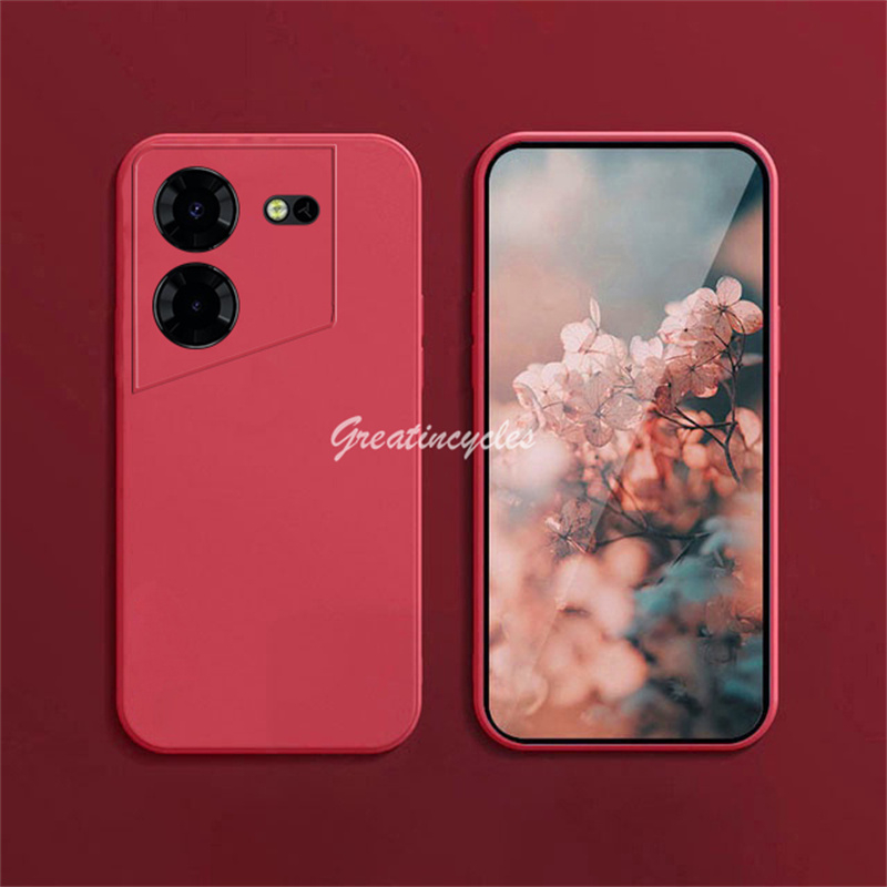 Soft Casing Tecno Pova 5 LH7n / Tecno Pova 5 Pro LH8n Case Solid Liquid Silicone Matting Phone Cover - รูปที่ 4