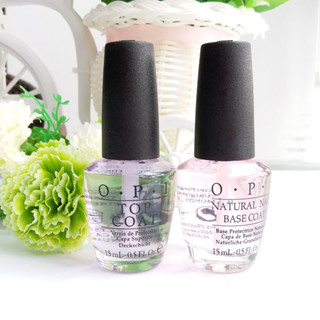 Opi Nail Shine Top coat OPI Natural Base coat OPI ท็อปโค้ท และเบสโค้ท 15 มล.