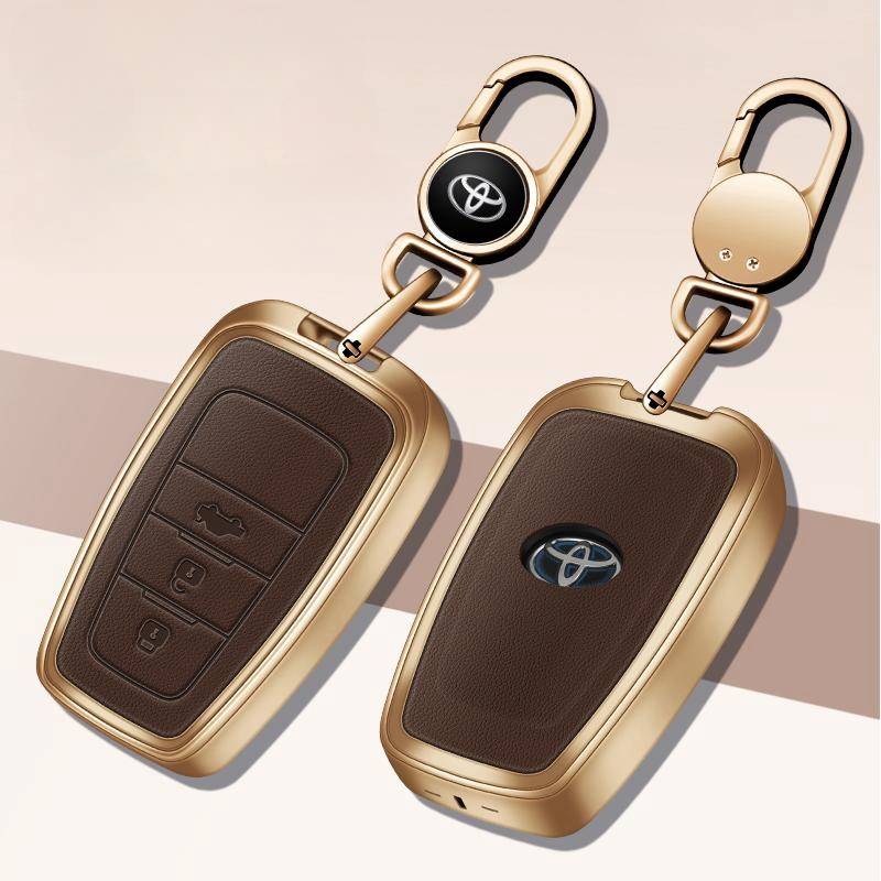[พร้อมส่ง] เคสกุญแจรถยนต์ หนังอัลลอย คุณภาพสูง สําหรับ Toyota CHR CAMRY ALTIS CROSS