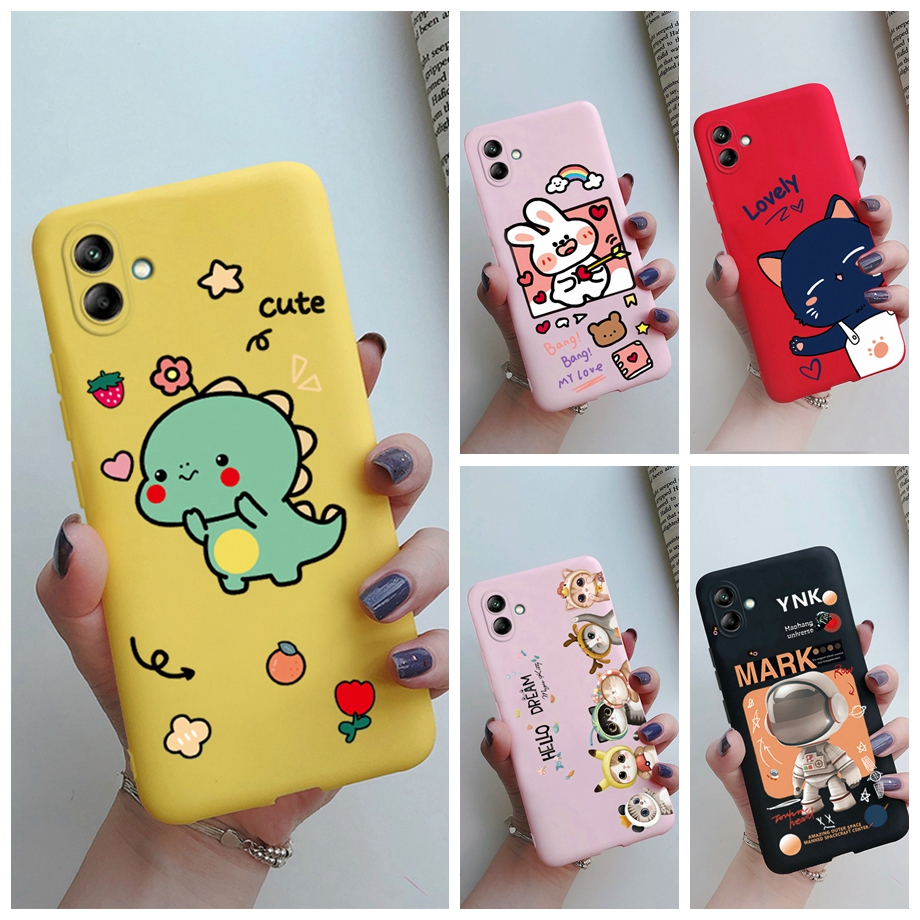 เคส Samsung Galaxy A05 แฟชั่นน่ารัก การ์ตูน พิมพ์ กันกระแทก เคสซิลิโคนนิ่ม สําหรับ Samsung A05 A 05