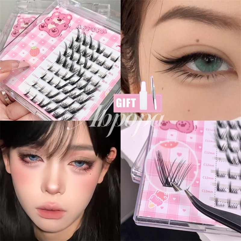 Abpopa Fox Eyelashes Are Photogenic และ Charming 8 แถว