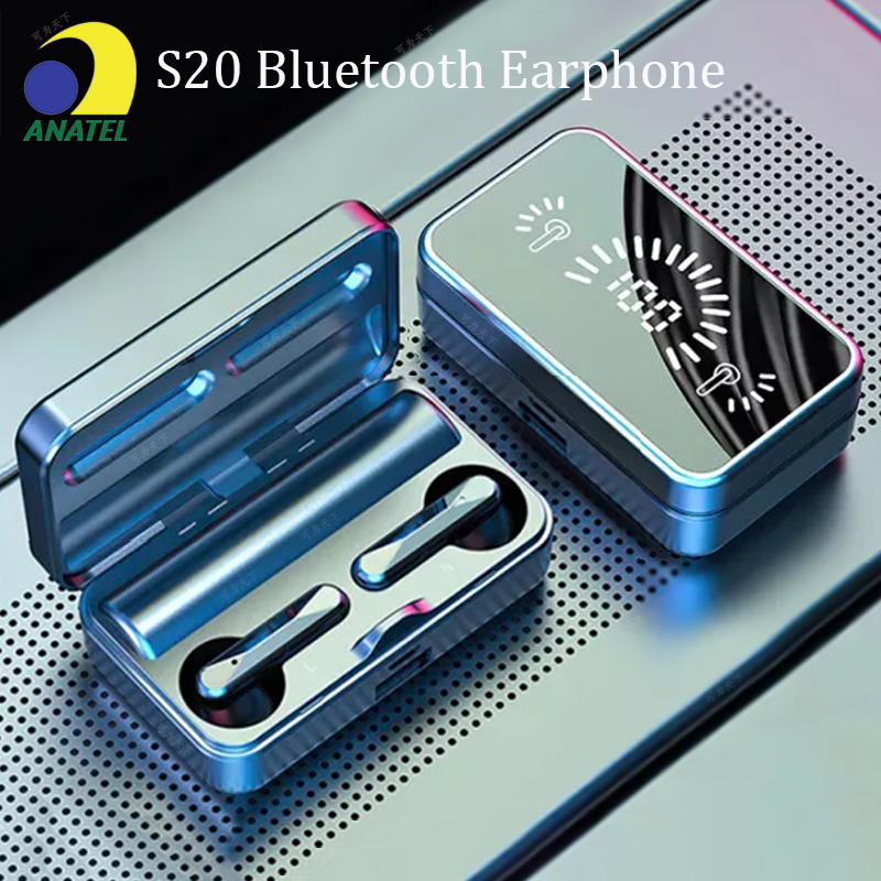 2023 ชุดหูฟังบลูทู กระจกเงา ธ ใหม่ JBLประเภทในหู TWS S20 Air Pro จอแสดงผลไฟ LED แบตเตอรี่ For iPhone Xiaomi Android ความจุสูง ด้วยไมโครโฟน เสียงสเตอริโอเบสหนัก