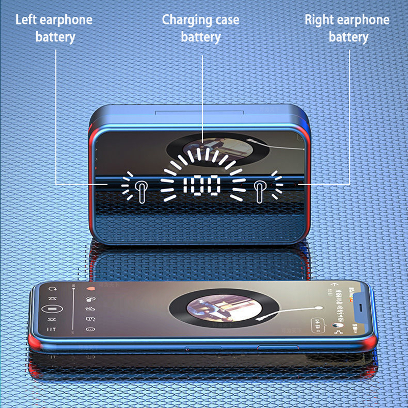 2023 ชุดหูฟังบลูทู กระจกเงา ธ ใหม่ JBLประเภทในหู TWS S20 Air Pro จอแสดงผลไฟ LED แบตเตอรี่ For iPhone Xiaomi Android ความจุสูง ด้วยไมโครโฟน เสียงสเตอริโอเบสหนัก