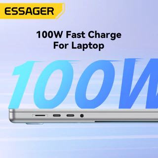 Essager W 100W 5A Type C To Type C สายชาร์จข้อมูล ชาร์จเร็ว สีดํา สีขาว สีฟ้า สีชมพู