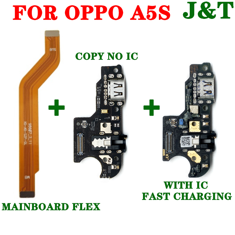 Usb Power ชาร ์ จกระดานหลักสําหรับ Oppo A5S Charger Connector Plug Port Dock พร ้ อมเมนบอร ์ ดเมนบอร ์ ด Flex