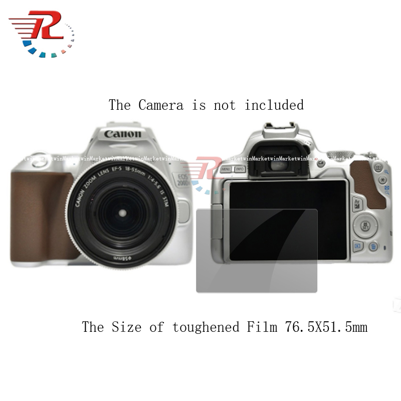 Canon EOS 200Dii 250D 200D 100D กระจกนิรภัยป้องกันหน้าจอสําหรับ Canon EOS 200Dii 250D 200D 100D