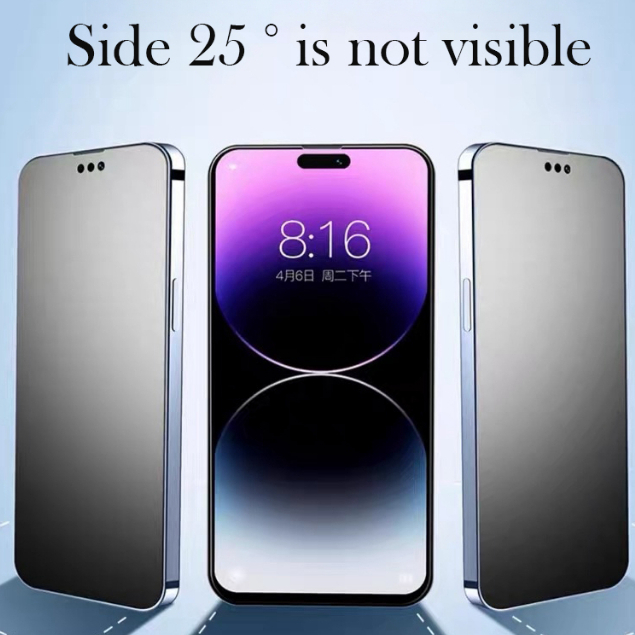 Matte ฟิล์มกระจกนิรภัยเข้ากันได้กับ iphone 15 16 17 pro max ฟิล์มกันรอยหน้าจอ Protect Privacy film
