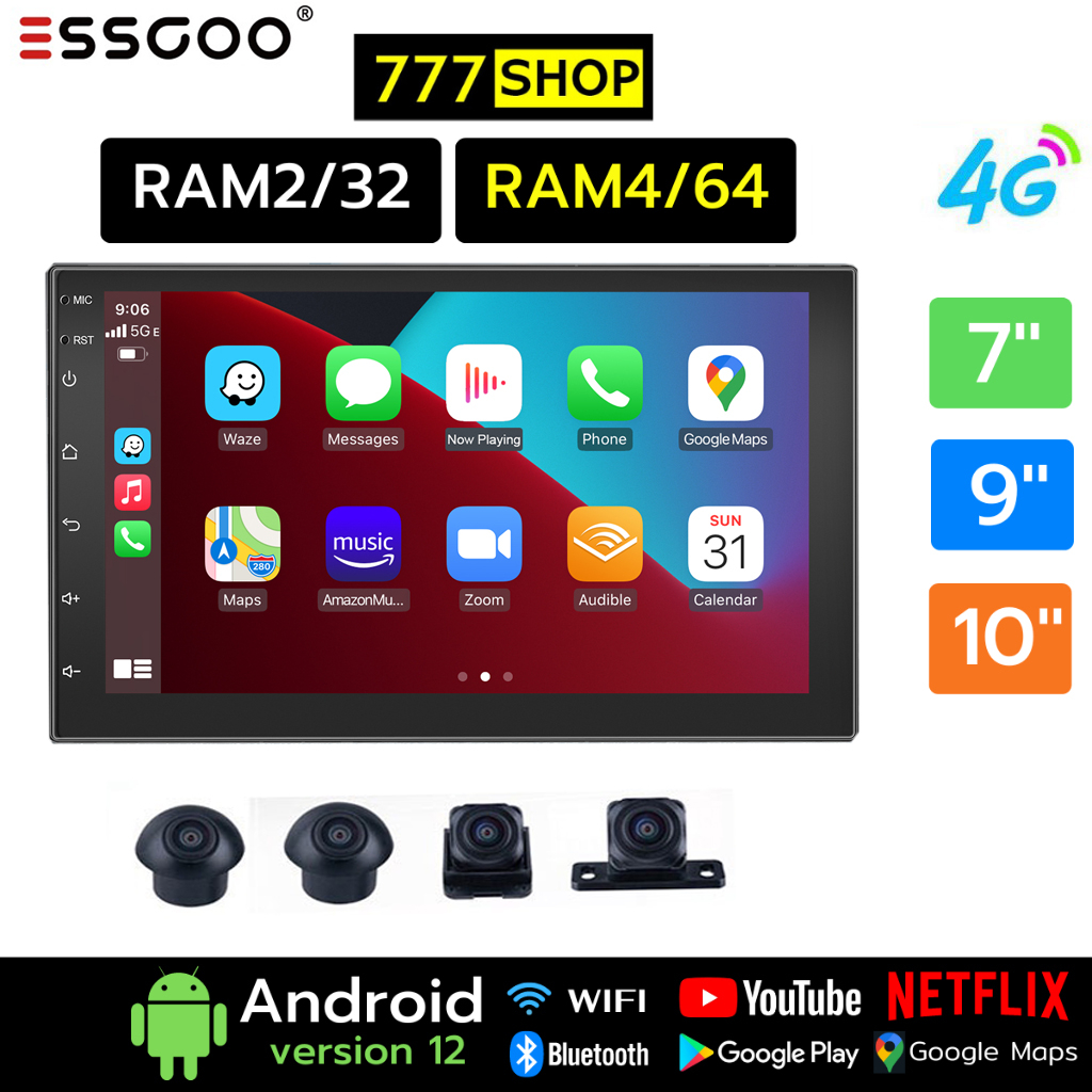 หน้าจอแอนดรอยด์ 7 นิ้ว 9 นิ้ว 10 นิ้ว Ram2 Ram4 Wifi GPS Carplay Android 2din วิทยุติดรถยนต์ 7 นิ้ว 9 นิ้ว 10 นิ้ว หน้าจอแอนดรอยด์ หน้าจอรถยนต์ Apple Car play Android auto