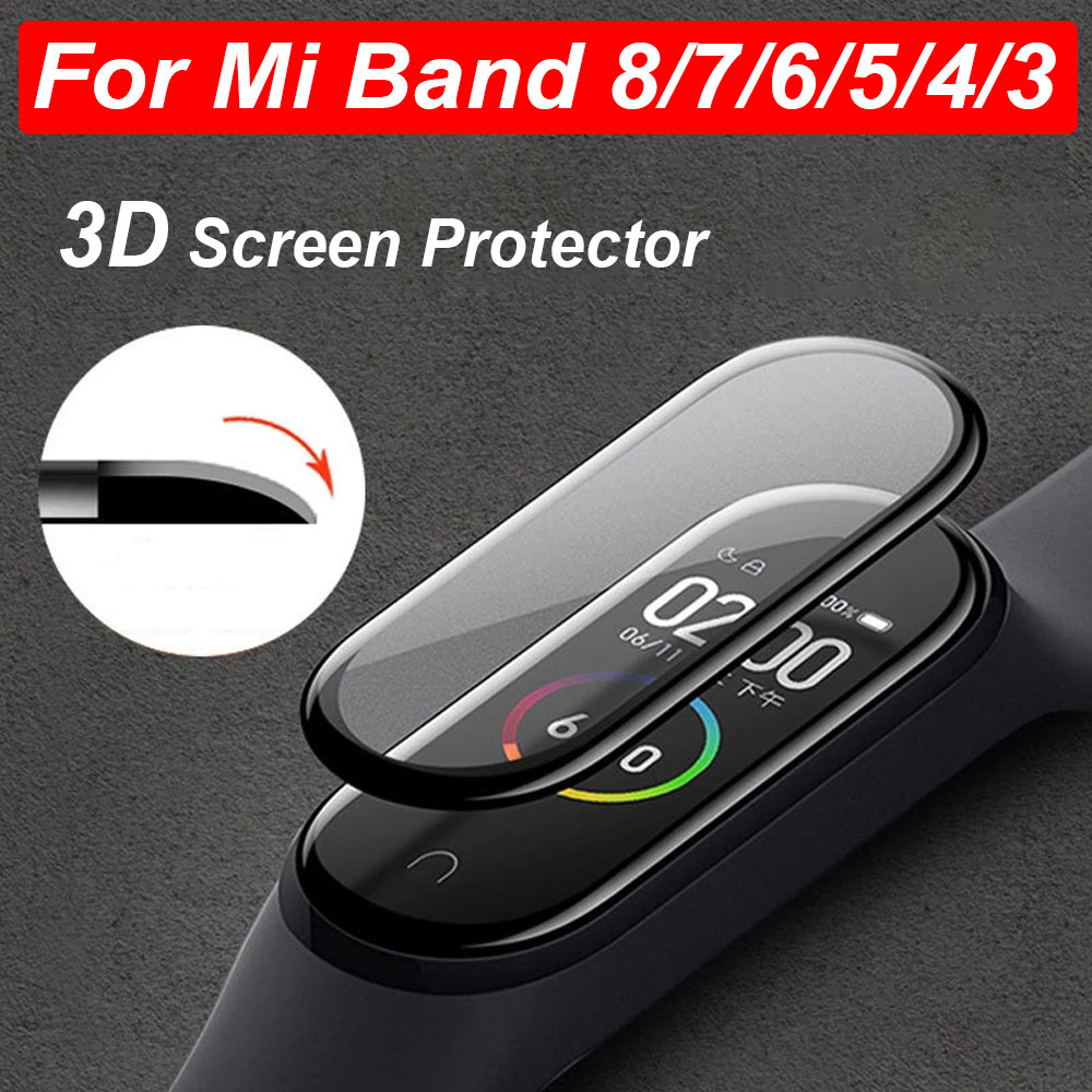 3ง ป้องกันหน้าจอเต็มฟิล์มป้องกันสําหรับ Xiaomi Smart Band 10 9 8 7 / Mi Band 6 5 4 3