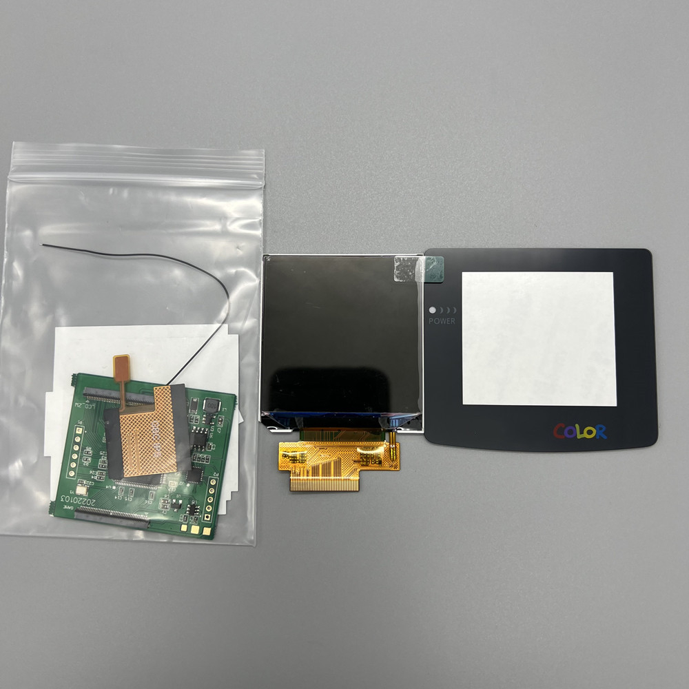 ใหม่ 2.45'' GBC หน้าจอ LCD สำหรับ Gameboy Color IPS ความสว่างสูงหน้าจอ LCD ต้นฉบับสำหรับ GBC IPS เกม