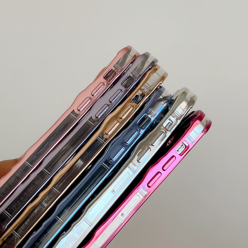 หรูหราชุบเงินสีชมพูดีบุกกระดาษกรณีโทรศัพท์สําหรับ ไอโฟน 17โปรแม็กซ์ 17มือโปร 16โปรแม็กซ์ 15 14 13 12 มือโปร สูงสุด ระลอกน้ํากันกระแทกซิลิโคนอ่อนนุ่มปกผู้ชายผู้หญิงปลอก - รูปที่ 6