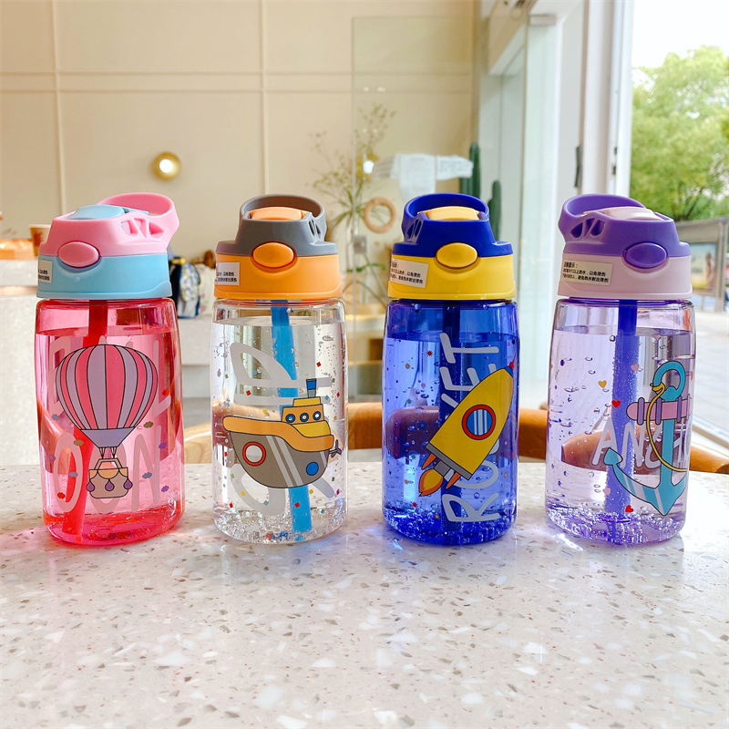 BPA Free Tritan Kids Baby Drinking Water Bottle Straw Tumbler