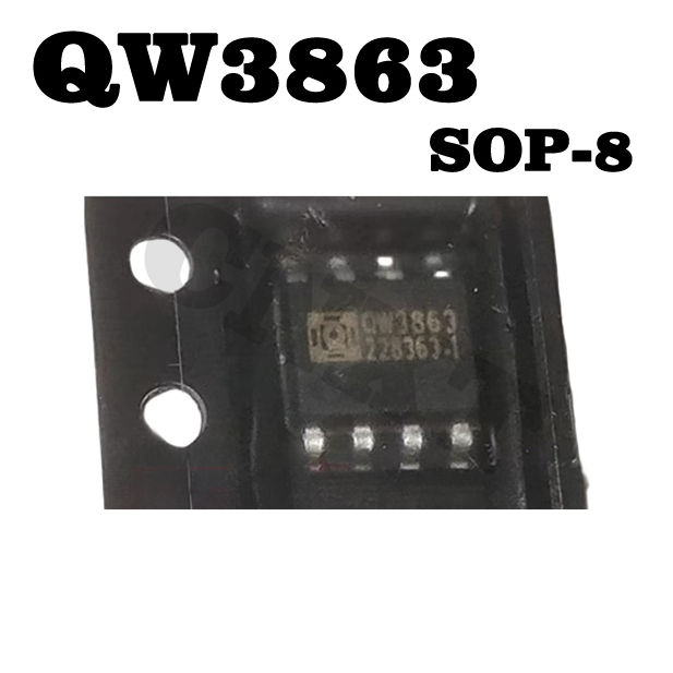 2 ~ 5PCS QW3863 QW3863B In-Line DIP8 Patch SOP8 การจัดการพลังงานชิป IC