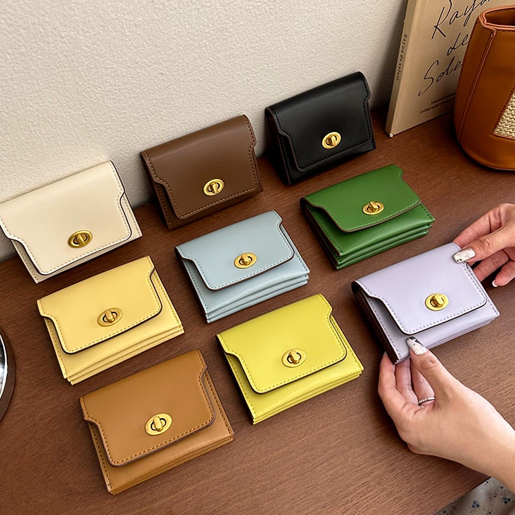 กระเป๋าสตางค์ กระเป๋าใส่เหรียญ พิมพ์ลายตาราง ขนาดเล็ก น่ารัก อเนกประสงค์ แฟชั่น สําหรับผู้หญิง