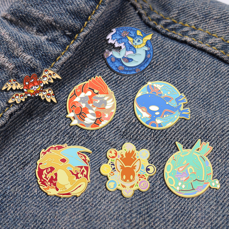 เครื่องประดับ เข็มกลัด โลหะผสม รูปการ์ตูนโปเกม่อน สไตล์ญี่ปุ่น สําหรับเพื่อน