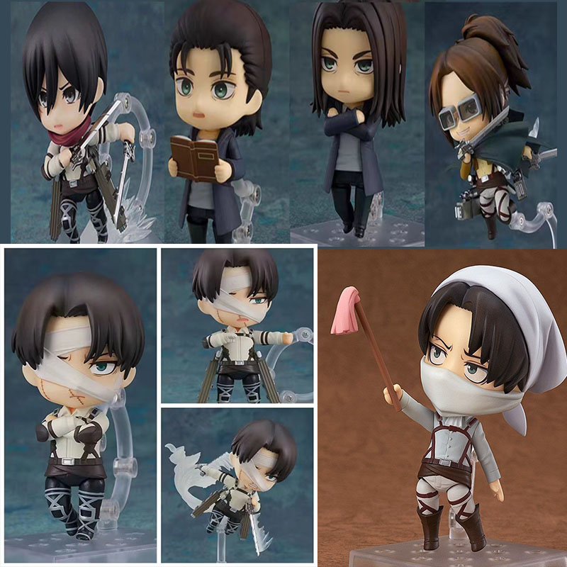 ฟิกเกอร์ Attack On Titan Action Figure Eren Levi Ackerman Nendoroid สําหรับตกแต่งบ้าน
