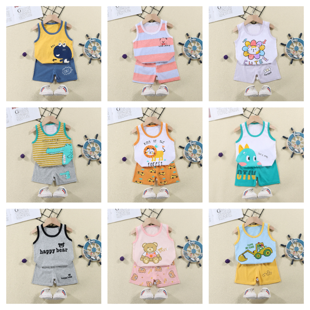 ชุดเด็ก เสื้อกล้าม+กางเกงขาสั้น