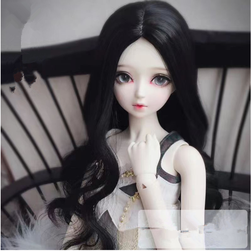 วิกผมยาวหยิก สีน้ําตาล ชมพู ขาว สําหรับตุ๊กตา 60 ซม. 1/3 Bjd