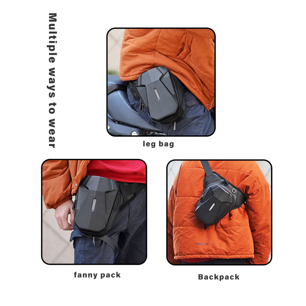 Motowolf Men Motorcycle Bag EVA Hard Shell Motorcycle Leg Side Bag Male Phone เอว Pack Drop Leg Bag Pack Belt Bum Bags