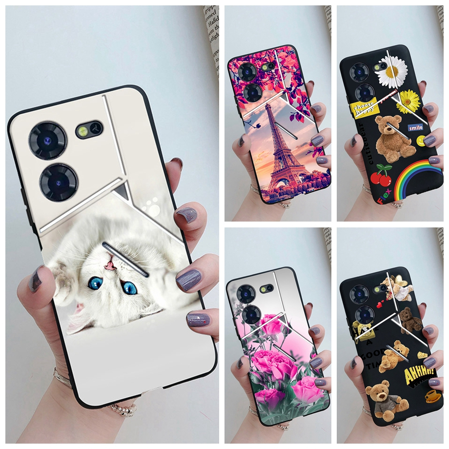 Tecno Pova 5 Pro เคสแฟชั่นใหม่ สีดําด้าน ซิลิโคนนิ่ม สําหรับ Tecno Pova5 Pro Pova5Pro