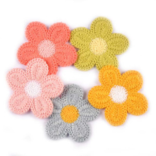 5 ชิ้น 59 มม.ลูกไม้ดอกไม้รูปแบบแพทช์สําหรับเสื้อผ้าอุปกรณ์เย…