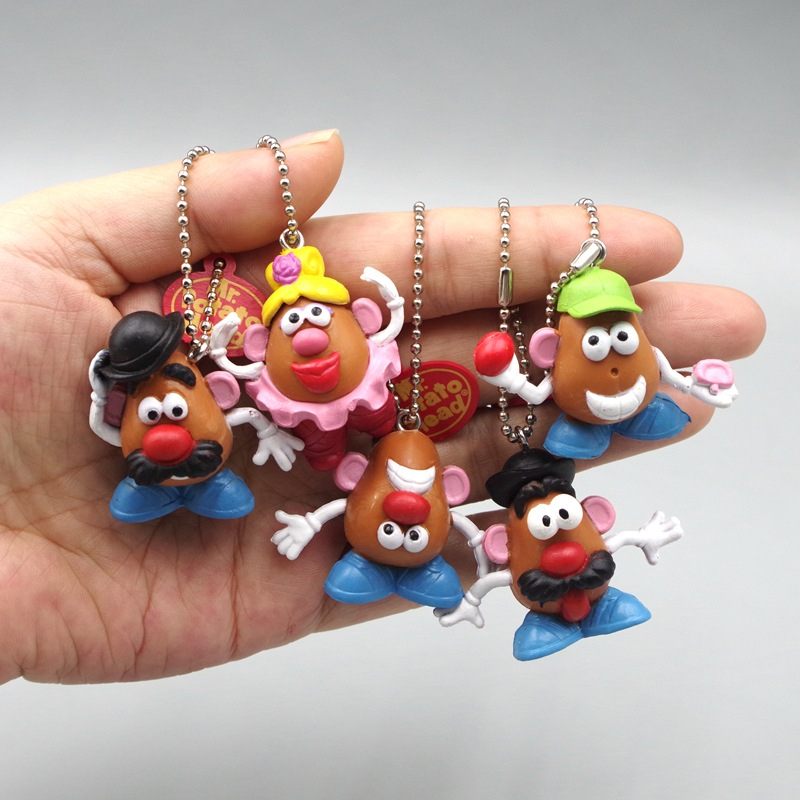 5ชิ้น/เซ็ต3-4ซม.ทอยสตอรี่4นาย หัวมันฝรั่ง นาง Potato Head Key Chain รุ่น Q PVC Action Figures ของเล่นตุ๊กตาเด็กของขวัญ