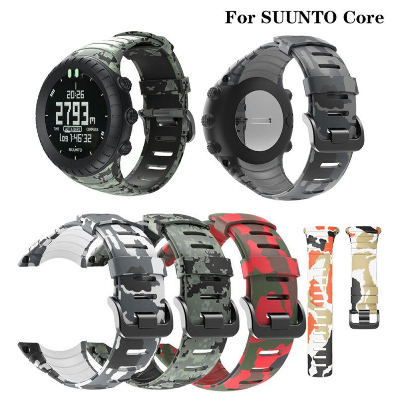 สายนาฬิกาข้อมือซิลิโคน ลายพราง สไตล์คลาสสิก แบบเปลี่ยน สําหรับ SUUNTO Core Frontier Smart Sports
