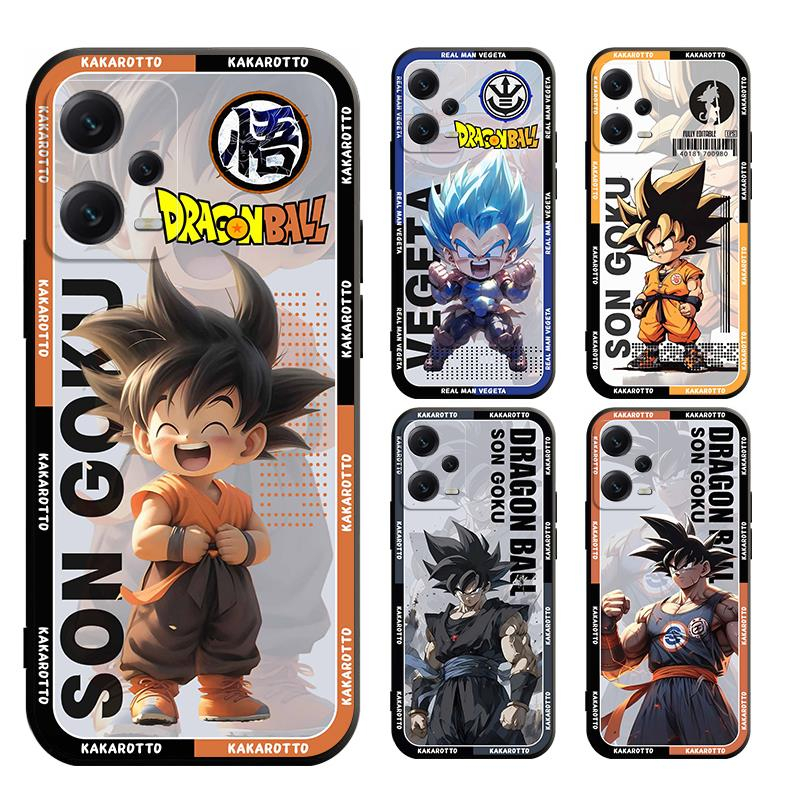เคส Xiaomi 13T 13 12 11 10T 11T 12T lite PRO 4g 5G โทรศัพท์มือถือแบบนิ่ม ผิวด้าน ลายดราก้อนบอล สีดํา สําหรับ