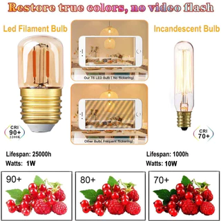 หลอดไฟ E27 LED T28 หรี่แสงได้ 1W 1.5W 2200K 2700K สีขาวอบอุ่น สไตล์เรโทร สําหรับโคมไฟระย้า