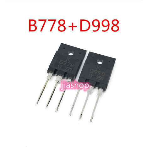 ทรานซิสเตอร์ พลังงานสูง 2SB778 2SD998 B778 D998 TO-3PF KTB778 KTD998 KB778 KD998 10 ชิ้น 4 ชิ้น