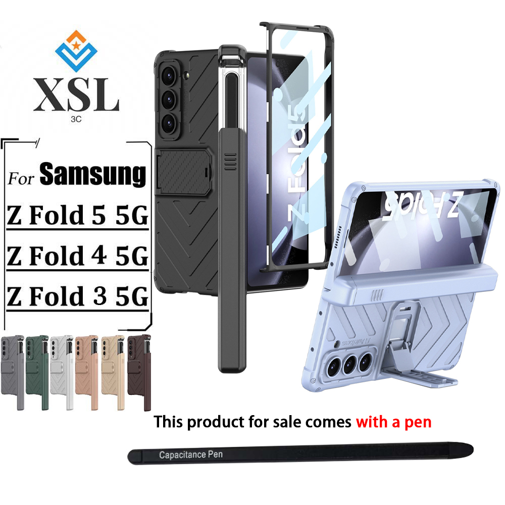 เคสโทรศัพท์มือถือ พร้อมปากกาสไลด์ สําหรับ Samsung Z Fold5 case Fold 4 Fold3