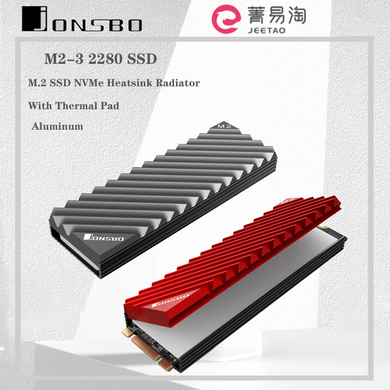 Jonsbo M.2-3 2280 SSD อลูมิเนียมความร้อน M.2 SSD NVMe ฮีทซิงค์หม้อน้ําความร้อน Pad สําหรับ NVMe ไดรฟ