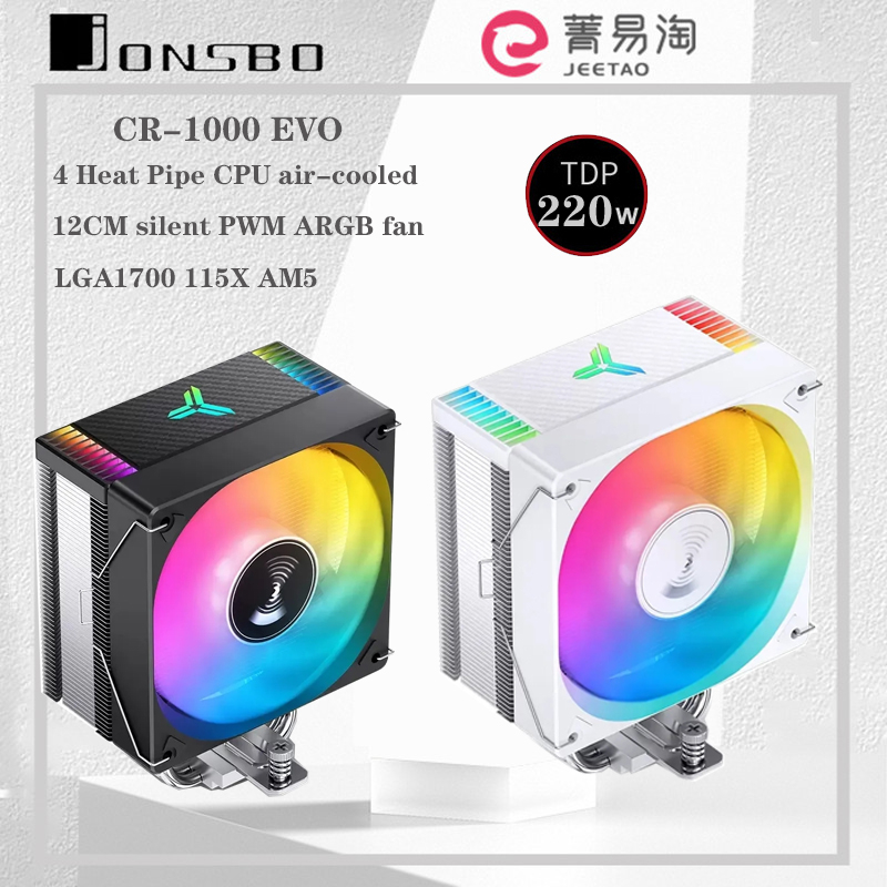 Jonsbo CR1000 EVO ฮีทซิงค์ระบายความร้อน CPU 4 ท่อ ARGB ซิงโครนัส Intel LGA1700 115X 1200 AM4 AM5