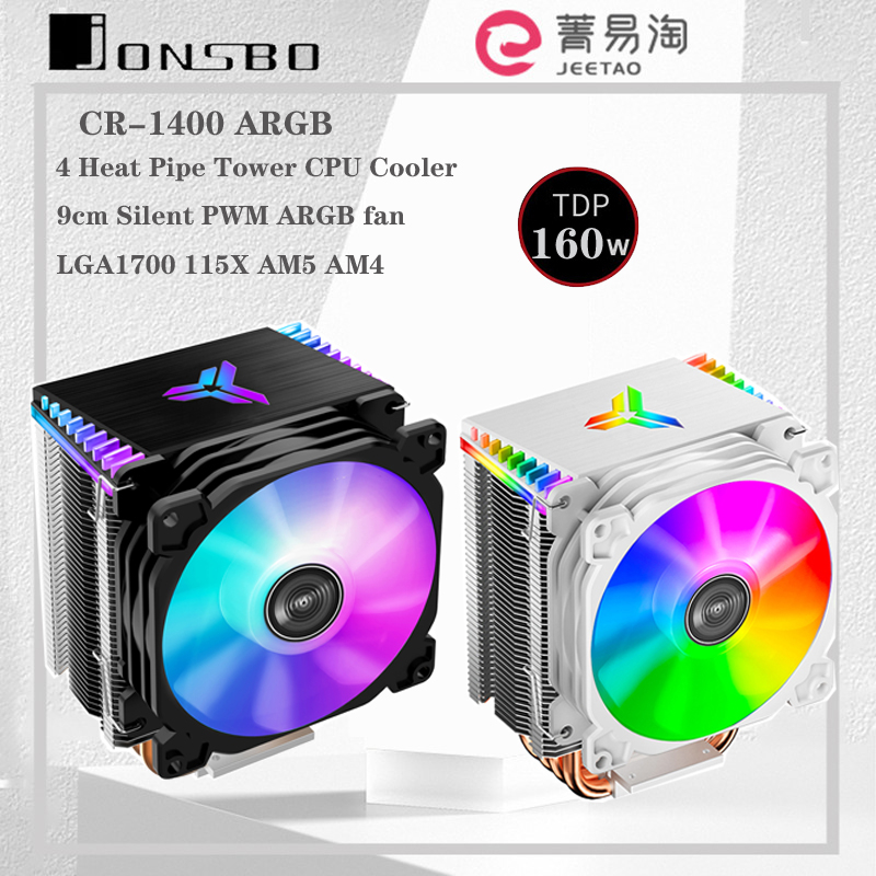 Jonsbo CR-1400 ARGB ฮีทซิงค์ระบายความร้อน 4 ท่อ ITX 5V 3Pin LGA1700 115X 1200 AM5 AM4