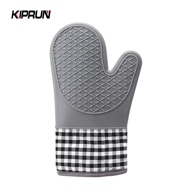 Kiprun ถุงมือซิลิโคน ทนความร้อน ทนความร้อนสูง สําหรับเตาอบไมโครเวฟ (1 ชิ้น)