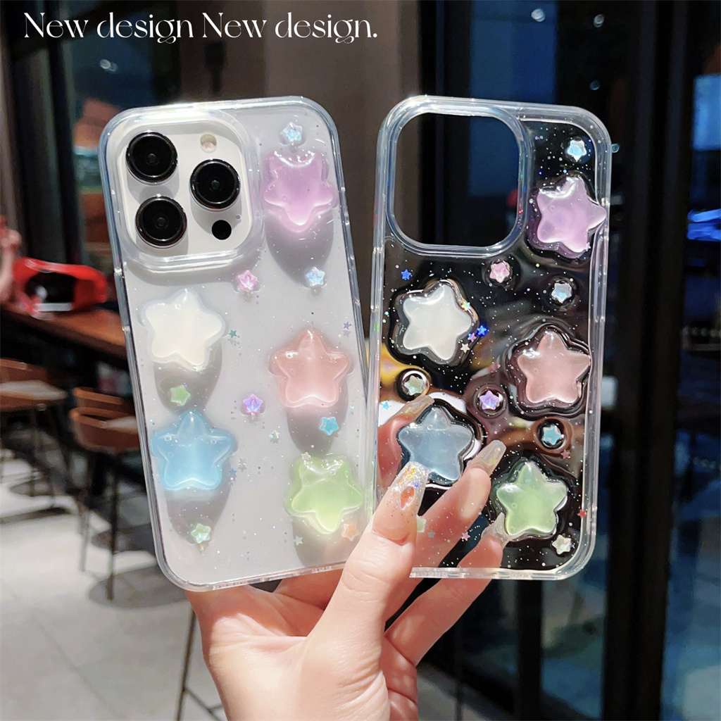สําหรับiphone Case 16 Pro Max 15 Pro Max 14 Pro Max 13 Pro Max 12 Pro Max Luminous star TPU Soft Cas